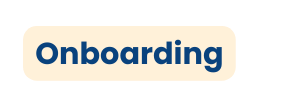 Onboarding